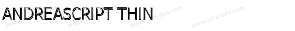 AndreaScript-Thin字体转换