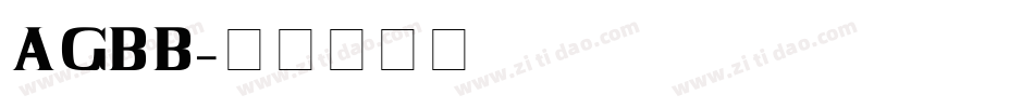 AGBB字体转换