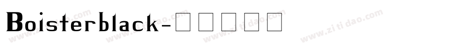 Boisterblack字体转换