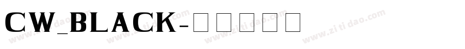 CW_BLACK字体转换