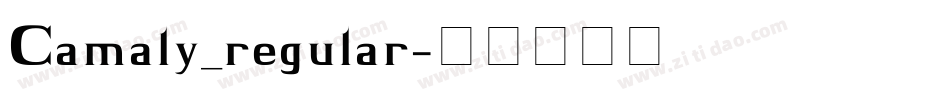 Camaly_regular字体转换