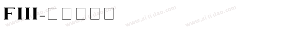 FIII字体转换