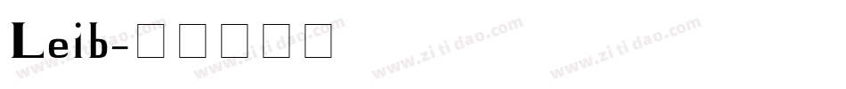 Leib字体转换