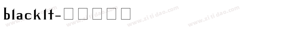 blacklt字体转换