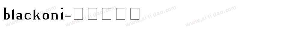 blackoni字体转换