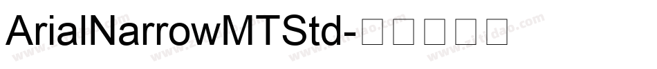 ArialNarrowMTStd字体转换