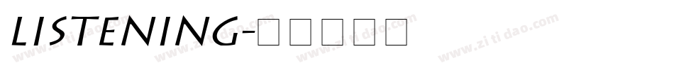 listening字体转换