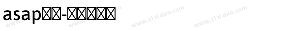 asap字体字体转换