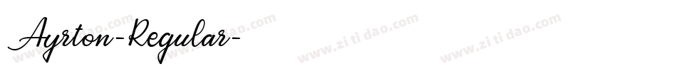 Ayrton-Regular字体转换