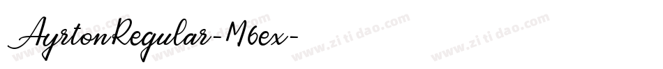 AyrtonRegular-M6ex字体转换