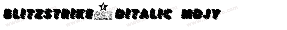 Blitzstrike3DItalic-MDJY字体转换
