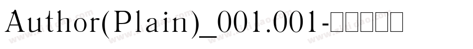 Author(Plain)_001.001字体转换