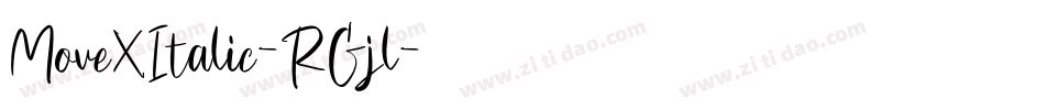 MoveXItalic-RGjl字体转换