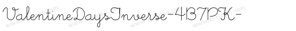 ValentineDaysInverse-4B7PK字体转换