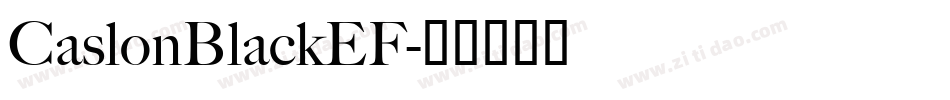 CaslonBlackEF字体转换
