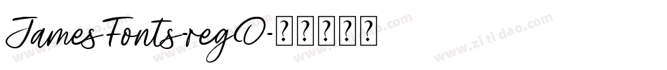 JamesFonts-regO字体转换