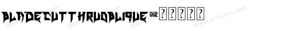 BladeCutThruOblique字体转换