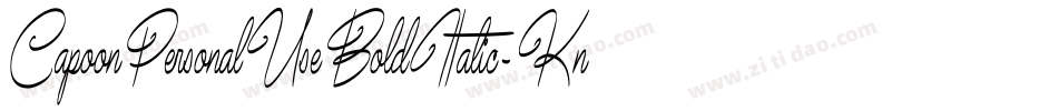 CapoonPersonalUseBoldItalic-Knw7字体转换