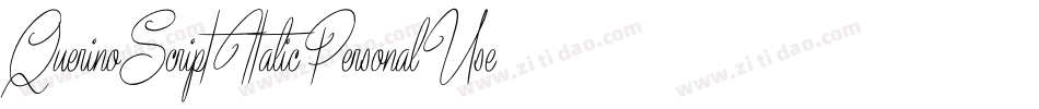 QuerinoScriptItalicPersonalUse-0WvJv字体转换