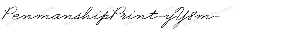 PenmanshipPrint-yY8m字体转换