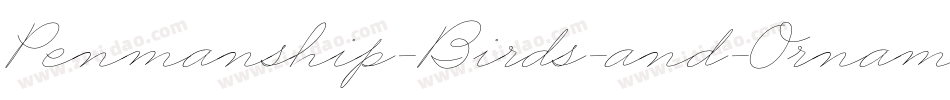 Penmanship-Birds-and-Ornaments字体转换