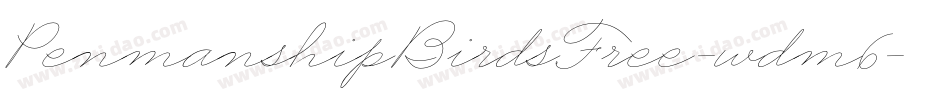 PenmanshipBirdsFree-wdm6字体转换