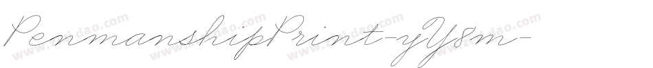 PenmanshipPrint-yY8m字体转换