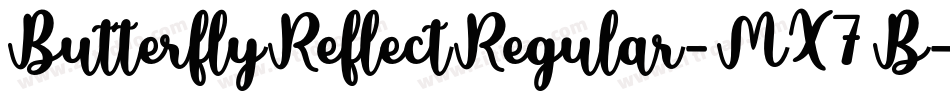 ButterflyReflectRegular-MX7B字体转换
