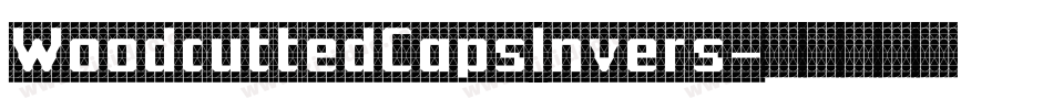 WoodcuttedCapsInvers字体转换