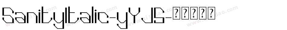 SanityItalic-yYJ5字体转换