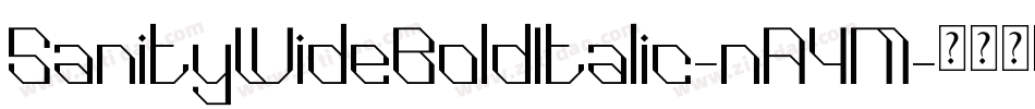 SanityWideBoldItalic-nA4M字体转换