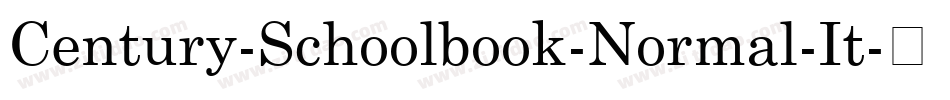 Century-Schoolbook-Normal-It字体转换