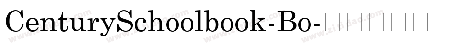 CenturySchoolbook-Bo字体转换
