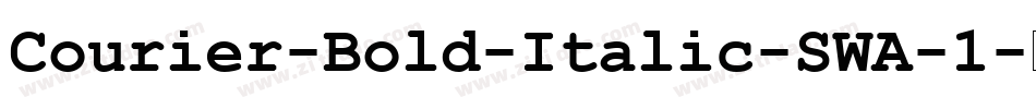 Courier-Bold-Italic-SWA-1字体转换