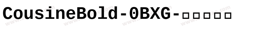 CousineBold-0BXG字体转换