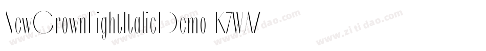 NewCrownLightItalicDemo-K7WAZ字体转换