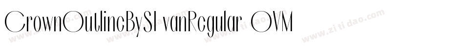 CrownOutlineBySEvanRegular-OVM3p字体转换