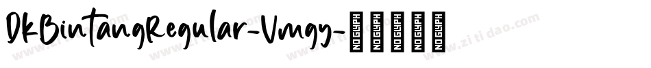 DkBintangRegular-Vmgy字体转换
