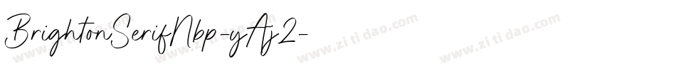 BrightonSerifNbp-yAj2字体转换