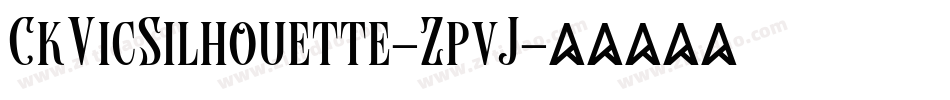 CkVicSilhouette-ZpvJ字体转换