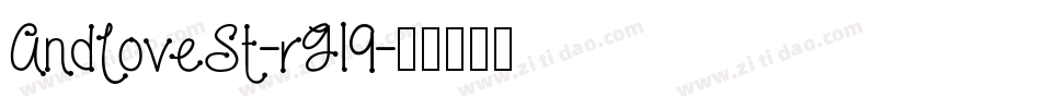 AndLoveSt-rG19字体转换
