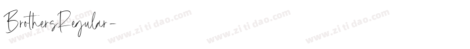 BrothersRegular字体转换