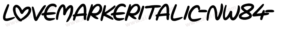 LoveMarkerItalic-nw84字体转换