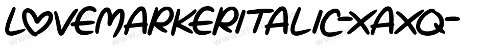 LoveMarkerItalic-xaxq字体转换