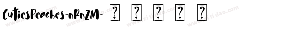 CutiesPeaches-nRnZM字体转换
