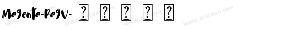 Magenta-RagV字体转换