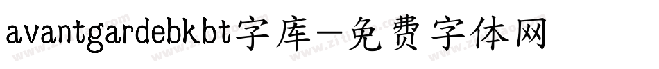avantgardebkbt字库字体转换
