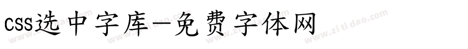 css选中字库字体转换