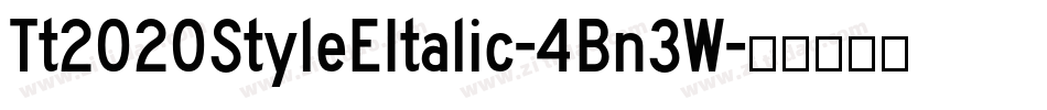 Tt2020StyleEItalic-4Bn3W字体转换