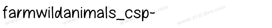 farmwildanimals_csp字体转换